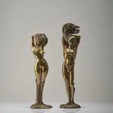 Skulpturenpaar 'Apoll und Daphne by Ernst Fuchs, 1983, bronze, sold Oct 2024