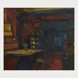 Lorenzhof by Heinrich Stegemann, 1920, oil, sold Oct 2024