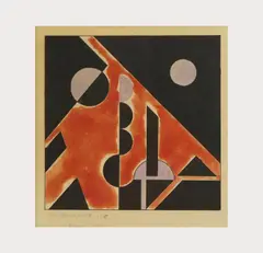 Komposition by Marcel-Louis Baugniet, 1926, watercolor, sold Oct 2024
