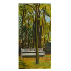 Parklandschaft by Michael Bach, 1982, oil, sold Oct 2024