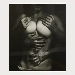 Johanna und Karl, ca. 1862', #46 by Jan Saudek, 1990, gelatin silver print, sold Oct 2024