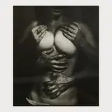 Johanna und Karl, ca. 1862', #46 by Jan Saudek, 1990, gelatin silver print, sold Oct 2024