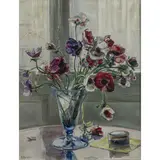 Mohnblumenstrauß by Angelina Drumaux, 1950, oil on canvas, sold Mar 2024