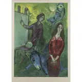 Nach 'L'Artiste et son Modèle by Marc Chagall, 1970, color lithograph, sold Mar 2024