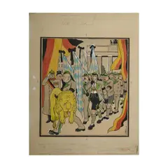 Triumph der Zentralisation by Thomas Theodor Heine, 1927, mixed media, sold Mar 2024