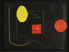 Relief by István Beöthy, 1943, oil on panel, sold Mar 2024