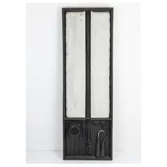 Galgenkasten/Terminus Vertikal' (mittlerer Objektkasten des Galgen-Triptychons) by Karl Fred Dahmen, 1971, mixed media, sold Mar 2024
