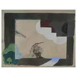 Paisagem agosto by António Costa Pinheiro, 1965, mixed media, sold Mar 2024