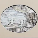 Pejzaż ze schodami by Erna Rosenstein, 1975, watercolor, sold Mar 2024