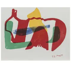 Reclining Figure by Henry Moore, 1967, color lithograph, sold Mar 2024