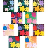 Portfolio 'Flowers by Andy Warhol, 1970, color screenprint, sold Mar 2024