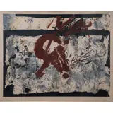 Abstrakte Komposition by Antoni Tàpies, 1970, color lithograph, sold Mar 2024