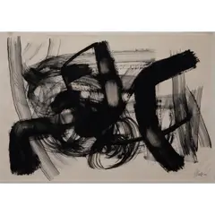Abstrakte Komposition by Fritz Winter, 1955, ink, sold Mar 2024