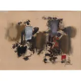 Abstrakte Komposition by Fritz Winter, 1961, oil, sold Mar 2024