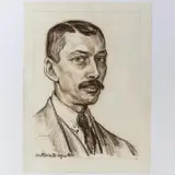 Bildnis Theodor Stoperan by Leo Klein von Diepold, 1923, charcoal, sold Dec 2023