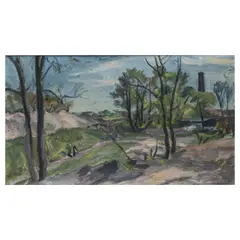 Landschaft bei Lichterfelde by Waldemar Rösler, 1912, oil on canvas, sold Dec 2023