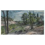 Landschaft bei Lichterfelde by Waldemar Rösler, 1912, oil on canvas, sold Dec 2023