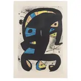 El Rei Garell by Joan Miró, 1979, color lithograph, sold Dec 2023