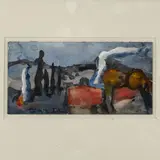 La Cadière, Provence by Klaus Fußmann, 2012, watercolor, sold Dec 2023
