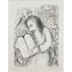 Moses by Marc Chagall, 1979, lithograph, sold Dec 2023