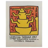 Farbplakat 'Learning Through Art, The Guggenheim Museum, Children's Program by Keith Haring, 1999, color screenprint, sold Dec 2023