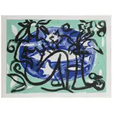 Ohne Titel (abstrakte Komposition) by Stefan Szczesny, 2001, color lithograph, sold Dec 2023