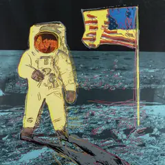 Moonwalk' (Yellow) by Andy Warhol, 1987, color screenprint, sold Dec 2023