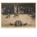 Holyrood House in 1745 by David Young Cameron, 1896, etching, sold Jun 2023