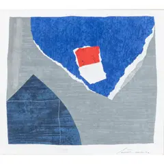Ohne Titel (abstrakte Komposition) by Giuseppe Santomaso, 1975, color lithograph, sold Jun 2023