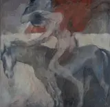 Don Quichotte by Jiří Sodoma, 1991, oil on canvas, sold Jun 2023