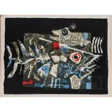 Les poissons by Antoni Clavé, 1958, lithograph, sold Nov 2022