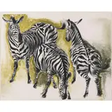 Les Zèbres by Hans Erni, 1955, lithograph, sold Nov 2022