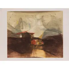 Rencontre by René Carcan, 1970, etching, sold Nov 2022