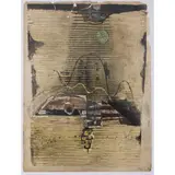 Les deux soleils by Johnny Friedlaender, 1970, etching, sold Nov 2022