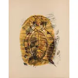 Hibou-Arlequin‘ und zugehöriges Kontrollblatt by Max Ernst, 1955, lithograph, sold Nov 2022
