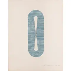 Attraction by Sérvulo Esmeraldo, 1969, color etching, sold Nov 2022
