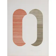Composition 1970 by Sérvulo Esmeraldo, 1970, etching, sold Nov 2022