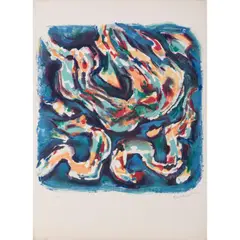 Laudes by Alfred Manessier, 1965, lithograph, sold Nov 2022