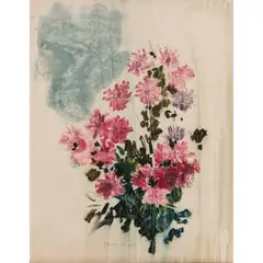 Fleurs', wohl 1970er Jahre by Kaiko Moti, watercolor, sold Nov 2022