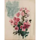 Fleurs', wohl 1970er Jahre by Kaiko Moti, watercolor, sold Nov 2022