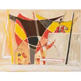 Voilier au Port by Édouard Pignon, 1955, lithograph, sold Nov 2022