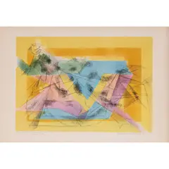 L'Ecuyère by Jacques Villon, 1950, color lithograph, sold Nov 2022
