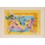L'Ecuyère by Jacques Villon, 1950, color lithograph, sold Nov 2022