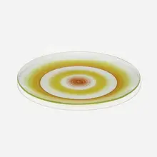 Bowl by Maurice Heaton, c. 1930, enameled glass, sold Jan 2023