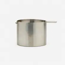 Cylinda revolving ashtray by Arne Jacobsen, 1964 / 1983, stainless steel, sold Jan 2023