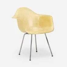 DAX by Charles and Ray Eames, 1950, molded fiberglass with rope edge, steel, sold Jan 2023