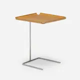 Tray table, model 4950 by George Nelson & Associates, 1949, chrome-plated steel, ash plywood, sold Jan 2023