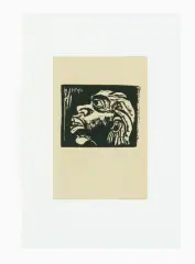 Maske by Max Pechstein, 1918, woodcut, offered Jun 2026
