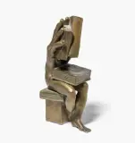 Buchhändler by Michael Schwarze, 1982, bronze, sold Jun 2026
