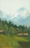 Blick auf die Jungfrau vom Beatenberg aus by François Furet, oil on canvas, sold Jun 2026